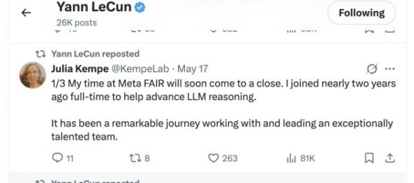 杨立昆的一个转推，宣布 Meta AI “已死”